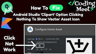 Android studio Clipart option clicking Nothing to show Vector Asset Icon [upl. by Shep545]