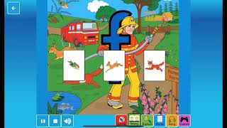 Letterland Alphabet Phonics Sounds Songs Shapes and Writing  Letter F  Firefighter Fred [upl. by Goran649]