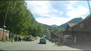 Driving through Geiranger Norway to the Hotel Union [upl. by Ramiah86]