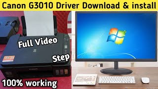 Canon G3010 Driver Download and install  Step By Step 100 working 2024 in hindi [upl. by Cathe541]