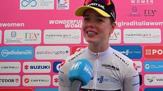 Lieke Nooijen post race interview Stage 1 Giro 24 [upl. by Arihsan37]