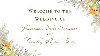 The wedding of Rebecca Schmeer and Timothy Feeney [upl. by Laehctim]