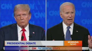 Biden stumbles in fiery presidential debate [upl. by Kramlich728]