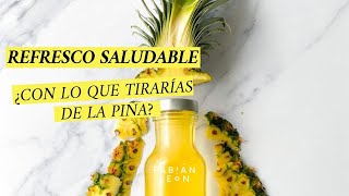 Cómo hacer REFRESCO DE PIÑA casero con LA CÁSCARA DE LA PIÑA [upl. by Nirik]