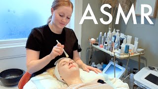 ASMR steam extractions facial massage and LED Unintentional ASMR real person ASMR [upl. by Ahsietal]