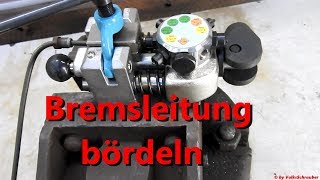 Bremsleitungsmutter erneuern bzw wie bördel ich eine Bremsleitung  Brake line flare [upl. by Nylauqcaj]