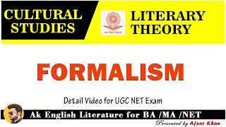 Formalism  Formalism In Culture Study  Formalism In English Literature  Formalism for UGC NET [upl. by Almund]