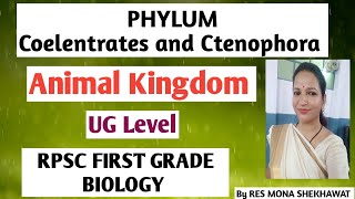 Coelenterata and Ctenophora Animal KingdomUG level for RPSC First grade biology [upl. by Whiteley]