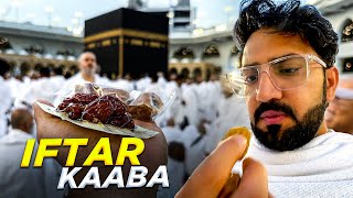 Blessed With IFTAR Front of KAABA Sharif 🥲 Ramadan 2024 in Makkah [upl. by Enidan]