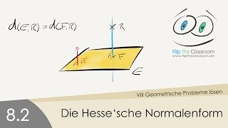 82 Die Hessesche Normalenform  Abstand eines Punktes von einer Ebene [upl. by Wiley]