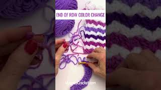 SEE 👀 1 Way to CHANGE YARN COLOR at end of row SUPER EASY🌟Shell in Shell Beginner Crochet Pattern [upl. by Saxela]