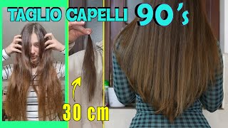 tagliare i capelli da soli COME DAL PARRUCCHIERE 😍 TAGLIO CAPELLI SCALATO LUNGO [upl. by Atnas]