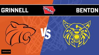 Grinnell Varsity Boys Basketball vs Benton 2224 at 715 pm [upl. by Leandra]