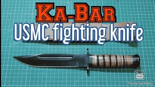 Pisau belati KaBar USMC fighting knife [upl. by Assillam]