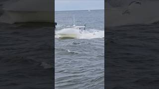 Boat  Fast Manasquan Inlet Entry [upl. by Otirecul]