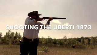 Shooting the Uberti 1873 Winchester Short Rifle [upl. by Nosnehpets704]