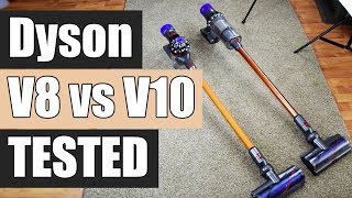 Dyson V8 vs Dyson V10  Detailed Tests and Comparison [upl. by Celin]