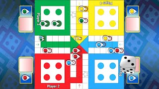 Ludo game in 4 players  Ludo King 4 players  Ludo gameplay [upl. by Adley]