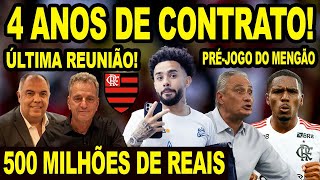 VAI ASSINAR 4 ANOS DE CONTRATO ÃšLTIMA REUNIÃƒO 500 MILHÃ•ES NO COFRE DO FLAMENGO PRÃ‰ JOGO MENGÃƒO [upl. by Arnon303]