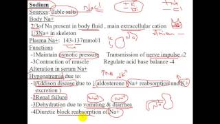 Biochemistry  drsameer  Minerals 2  Na K Cl Fe Cu Iodine Zink Manganese amp Others [upl. by Kecaj]