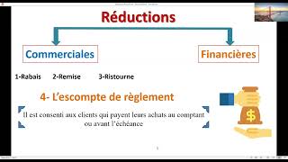 la comptabilité générale S1  séance live 42 la facture DOIT avec réduction RRR et Escompte [upl. by Eenaej]