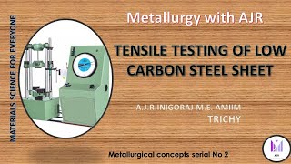 Tensile Testing of low carbon steel [upl. by Leotie]