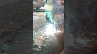 The hard welding work in machinist workshop youtubeshorts cnc hardwork engineering shoert [upl. by Mack]