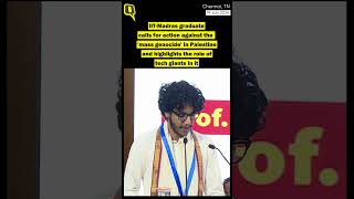 IITMadras Graduate Raises the Palestine Issue in Convocation Speech  The Quint [upl. by Snook]