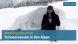 Schneemassen in den Alpen [upl. by Phalan]