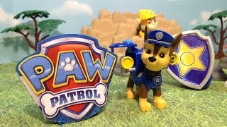 PAW PATROL Chase Action Pup Pack amp Badge Toy Unboxing [upl. by Brit]