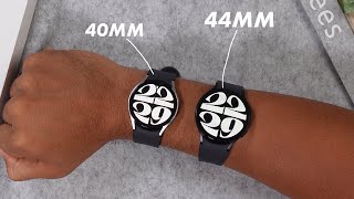 Samsung Galaxy Watch 6  40mm vs 44mm SIZE Comparison on WRIST [upl. by Eiduam514]