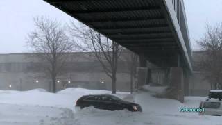 HD RecordBreaking Snowstorm Longueuil Qc Canada [upl. by Waldack]