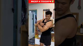 Full Biceps amp Triceps Workout For Bigger Arms💪✅। shorts biceps triceps [upl. by Morice]