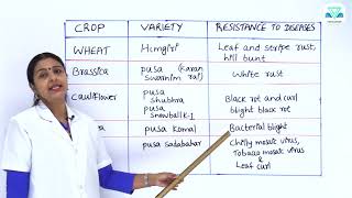 BIOLOGY 9 6 3 TABLE OF CROP VARIETIES SHOWING RESISTANCE TO DISEASES [upl. by Sidman]