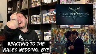 REACTING TO THE MALEC WEDDING ON SHADOWHUNTERS [upl. by Warthman270]