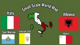 Small Scale in Minecraft Part 4 Italy Albania and the Microstates [upl. by Ttezil726]