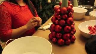 How To Make a Christmas Ornament Ball Tree [upl. by Hildagarde]