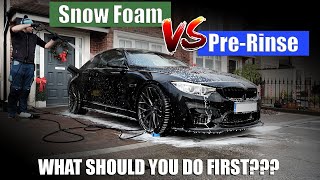 Snow foam or prerinse first  Which cleans better [upl. by Patricio196]