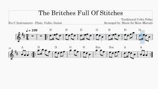 The Britches Full Of Stitches – Traditional Celtic Polka – Play Along for Violin Flute or Guitar [upl. by Anairda]