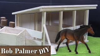 DIY Mini Wooden Horse Stable Toy  Rob Palmer DIY [upl. by Manno]