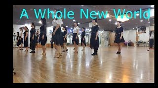 A Whole New World Line Dancedemoampcount Hotma Tiarma Purba [upl. by Garland495]