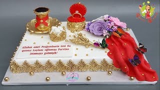 Nişan tortları  Xına tortları  Tortların bəzədilməsi ideyaları  Pasta süsleme  Cake decoration [upl. by Hairahcez]