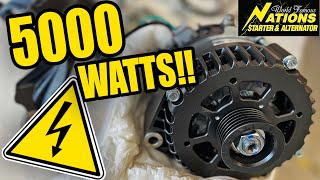 48v Monster Secondary Alternator 5 Kilowatt Beast  VANLIFE VLOG [upl. by Jegar]