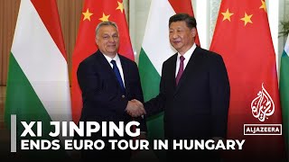 Chinese president in Hungary Xi Jinping ends European tour in Hungary [upl. by Mirabella]