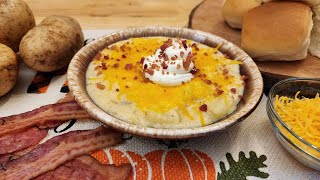 Loaded Baked Potato Soup  Tater Soup with Bacon amp Cheese  The Hillbilly Kitchen [upl. by Amorette]