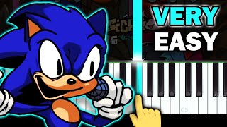 Faker  FNF vs SonicEXE  VERY EASY Piano tutorial [upl. by Shepard]