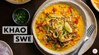 Khao Swe Recipe  Veg Burmese Khow Suey  How to make Coconut Milk  Chef Sanjyot Keer [upl. by Devan799]