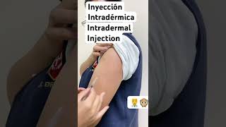 Inyección Intradérmica 👨‍⚕️contenidomedico informativo shorts [upl. by Alleusnoc]