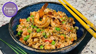 Verduras Sabrosas YAKIMESHI ARROZ FRITO ORIENTAL Más Sano y Fácil Comida Completa en Minutos [upl. by Nairod361]