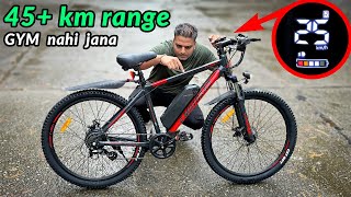 All New Electric Cycle with Powerful Motor Made in INDIA  Long Range EBike EMotorad TRex Review [upl. by Nyrrat54]